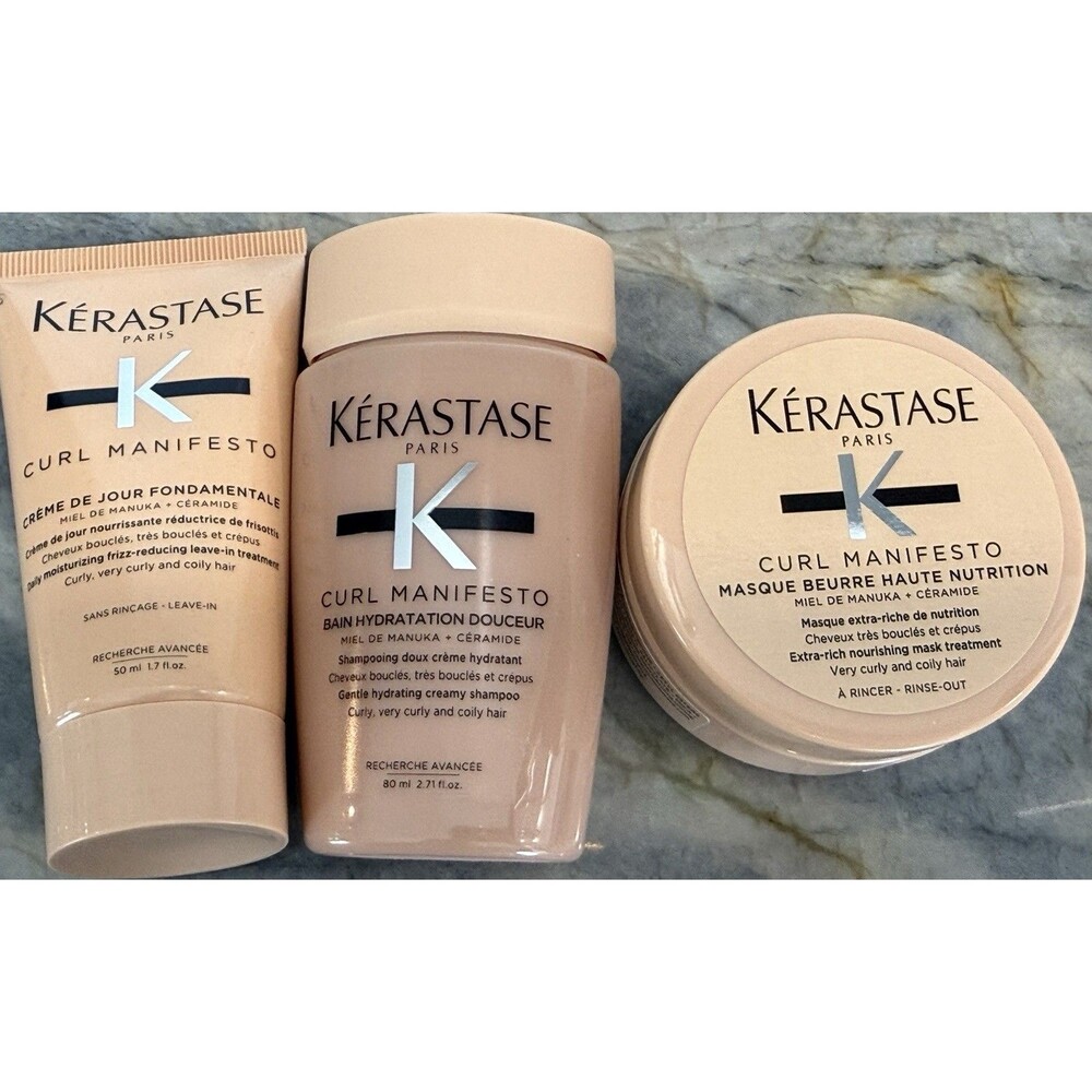 KERASTASE Curl Manifesto Spring Gift Set Of 3 Shampoo, Mask, Leave-In Treatment - Picture 2 of 4